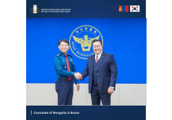 ПУСАН ХОТЫН ЦАГДААГИЙН ШИНЭЭР СОНГОГДСОН ДАРГА ОМ СОН ГЮҮ-ТЭЙ УУЛЗАЖ, ЖОЛООНЫ ШАЛГАЛТЫГ МОНГОЛ ХЭЛ ДЭЭР АВДАГ БОЛОХ, ХОЛБОГДОХ БАЙГУУЛЛАГУУДТАЙ ХҮНИЙ НӨӨЦ ЧАДАВХЖУУЛАХ ЧИГЛЭЛЭЭР ХАМТЫН АЖИЛЛАГАА ЭХЛҮҮЛЭХ ТАЛААР САНАЛ СОЛИЛЦЛОО.